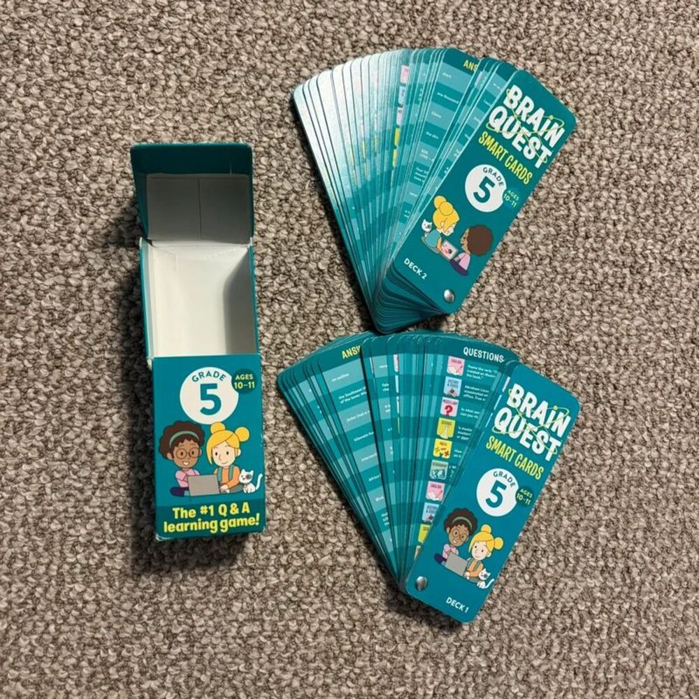 Brain Quest Smart Cards Grade 5 Revised 5th Edition Q&A Game